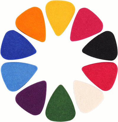 Púas fieltro corazón para ukelele guitarra 10 pzas con estuche