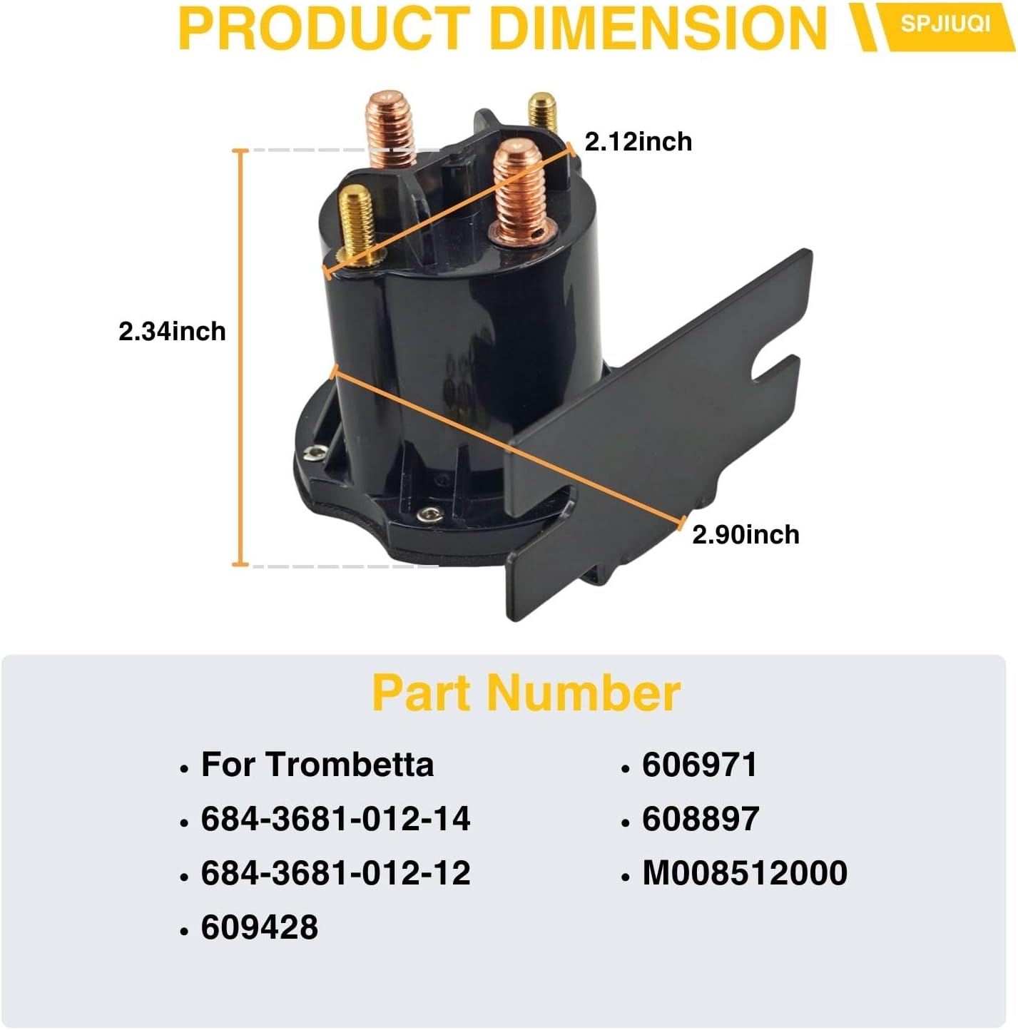 Interruptor relé solenoide 36V para carrito golf EZGO RXV