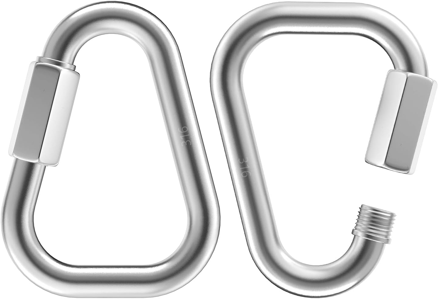 Conector rápido acero inox M8 5/16 pulg set 2
