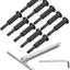 10 Barandillas Invisibles Negro Acero Inox T316 1/8"