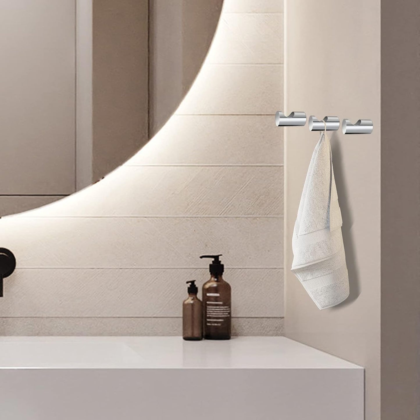 Gancho baño cocina dormitorio single cromo