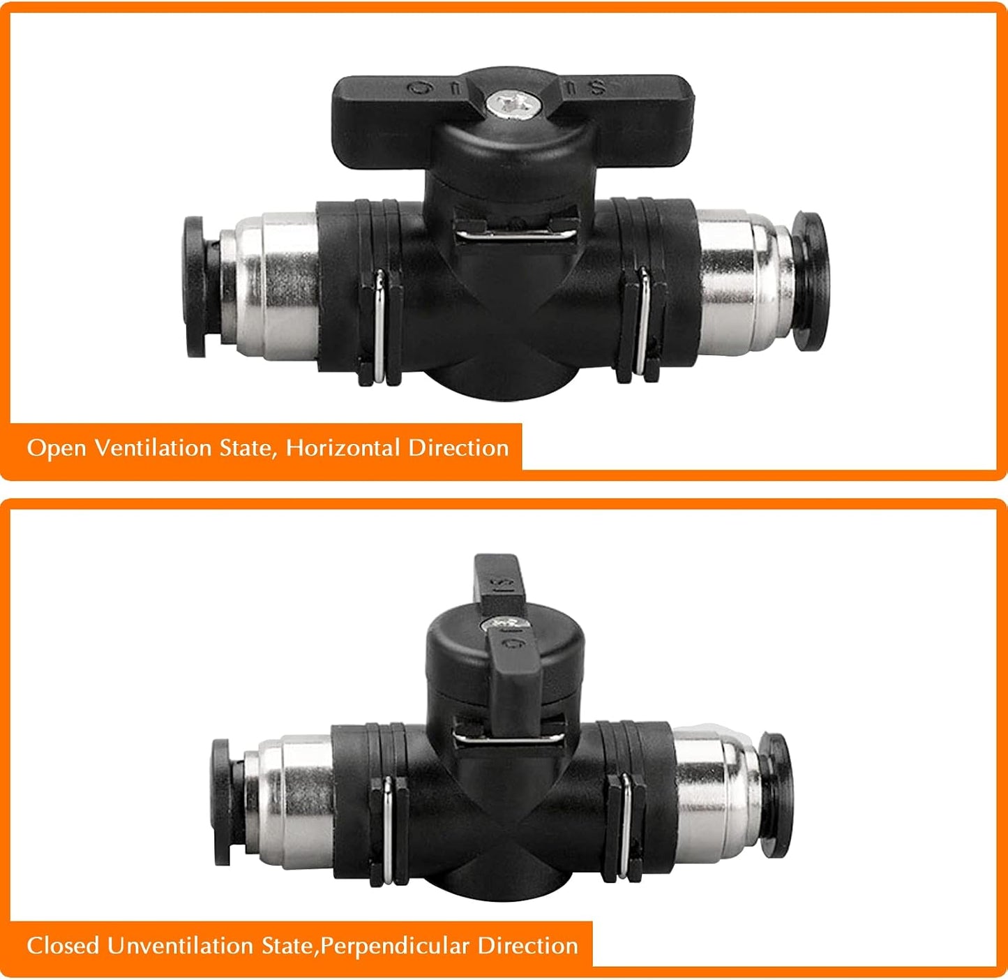 Válvula bola conexión 1/2" control flujo aire pack 3
