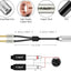 Cable micrófono 1/4 pulg a XLR con conector TS chapado oro 3.3 pies