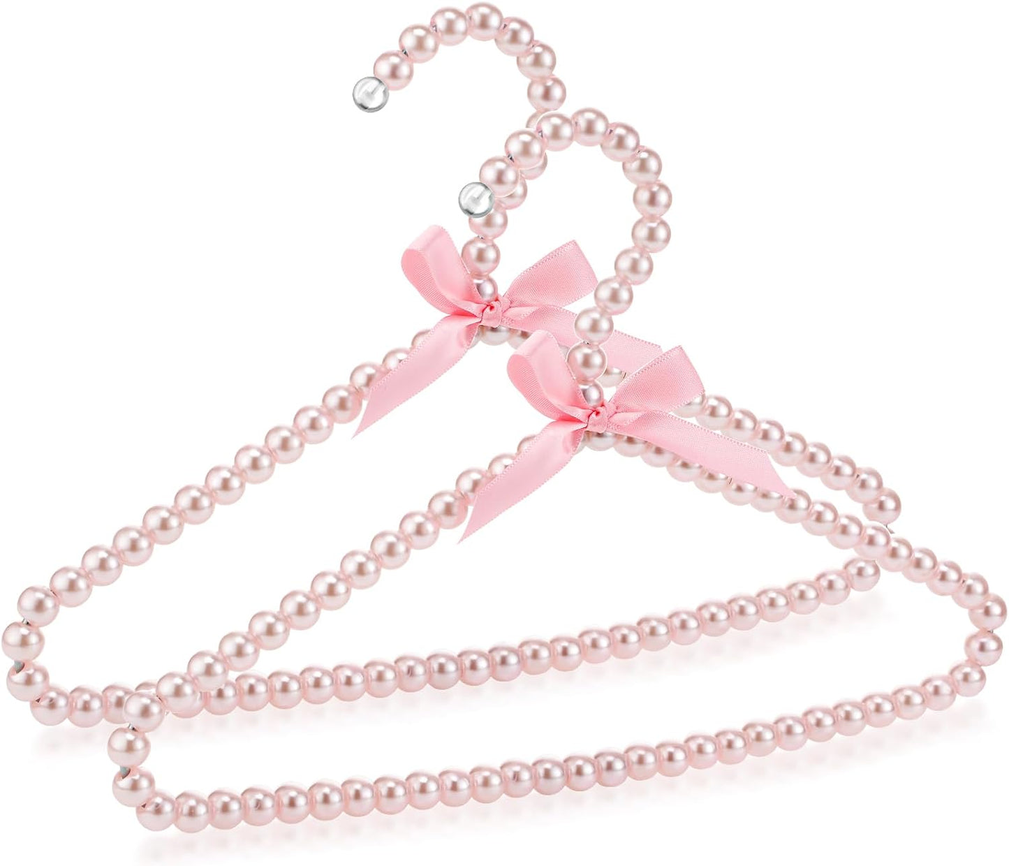 Colgador ropa con perlas metal para niños y mascotas