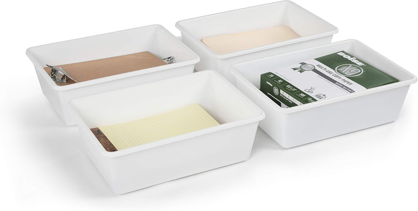 Organizadores juguetes niños set 4 color blanco grandes