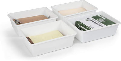 Organizadores juguetes niños set 4 color blanco grandes