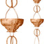 Cadenas lluvia cobre puro 8.5ft decorativas exteriores