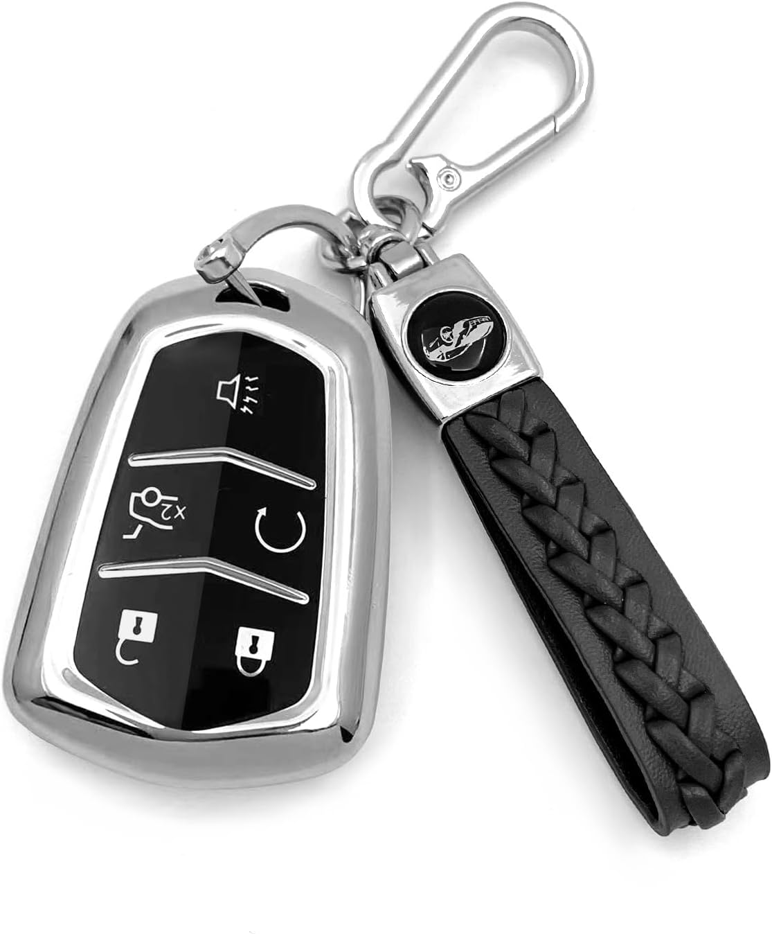Funda llave TPU Cadillac STS CTS XT5 plateada