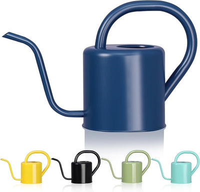 Regadera acero inox 1L boquilla larga con asa para plantas