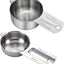 2 cucharas medidoras de 1/4 y 1/8 taza acero inoxidable para café, harina, alimento para perros