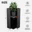 Maceta metal jardinera exterior resistente 30x14pulg con drenaje