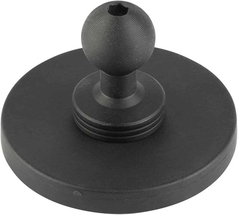 Base magnética redonda 2.6" con soporte para bola 0.787"