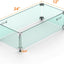 Protector viento vidrio fogata 24x12" exterior