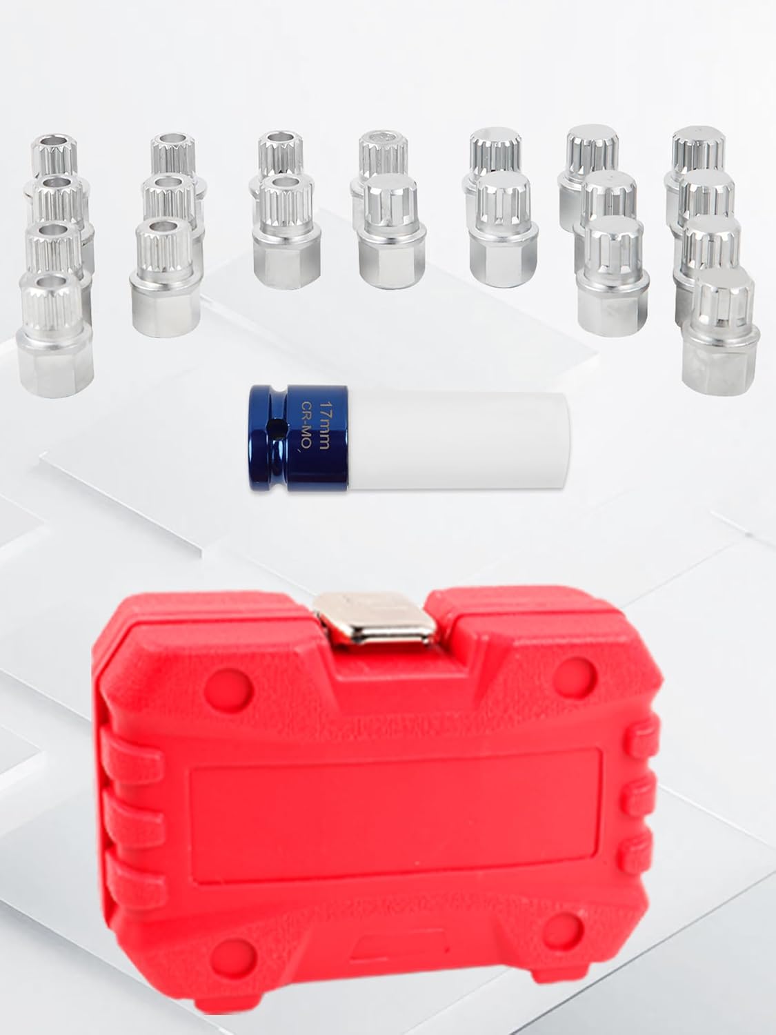 Set 21 llaves bloqueo rueda adaptador 1/2" para Mini