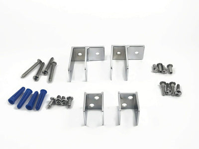 2 Soportes Oreja y 2 U de ZAMAC para Paneles 7/8pulg