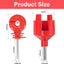 25 Pzas Aislador Eléctrico Rojo Poste Madera