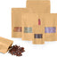 50 Bolsas Kraft con Ventana 4.7x7.8" Cierre Cremallera