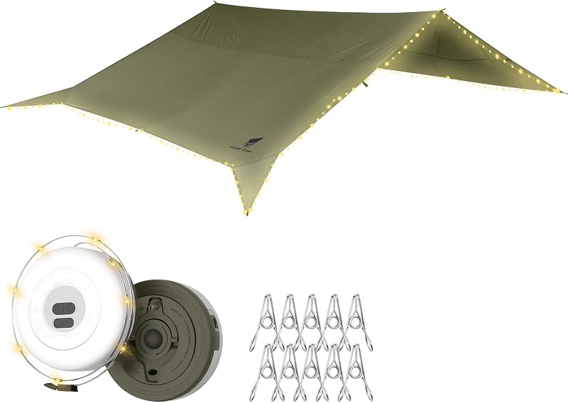 Lona portátil 17x10ft impermeable tira LED para acampar