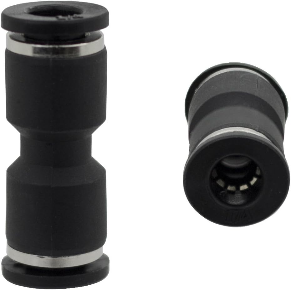 Unión recta PUC 1/2pulg tubo negro