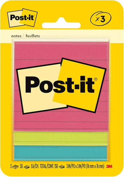 Post-it Notas 3x3" Poptimist colores brillantes