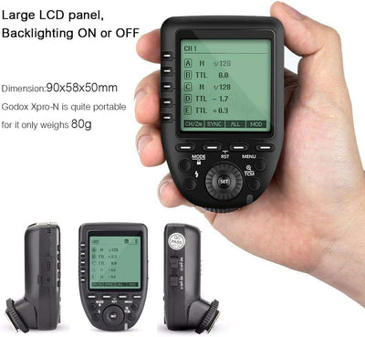 Disparador flash Xpro-N para Nikon 2.4GHz HSS TTL