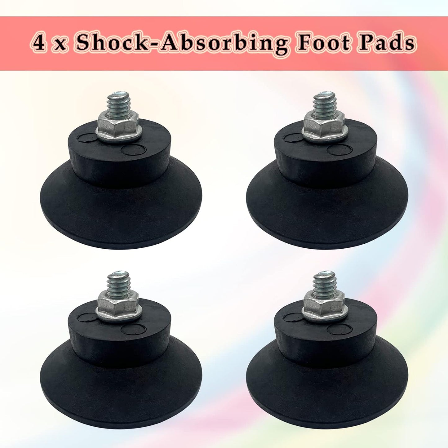 4 pies goma compresor aire almohadillas absorbentes negro