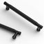 10 Tiradores Gabinete 6.3" Negro Mate Rosca