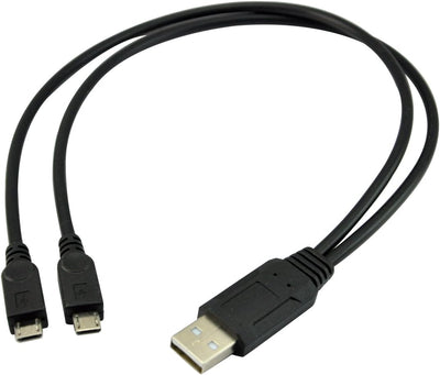 Cable carga doble micro USB 2 en 1 para 2 dispositivos