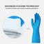 4 Pzas Guantes Limpieza Reutilizables Algodón Azul Talla S