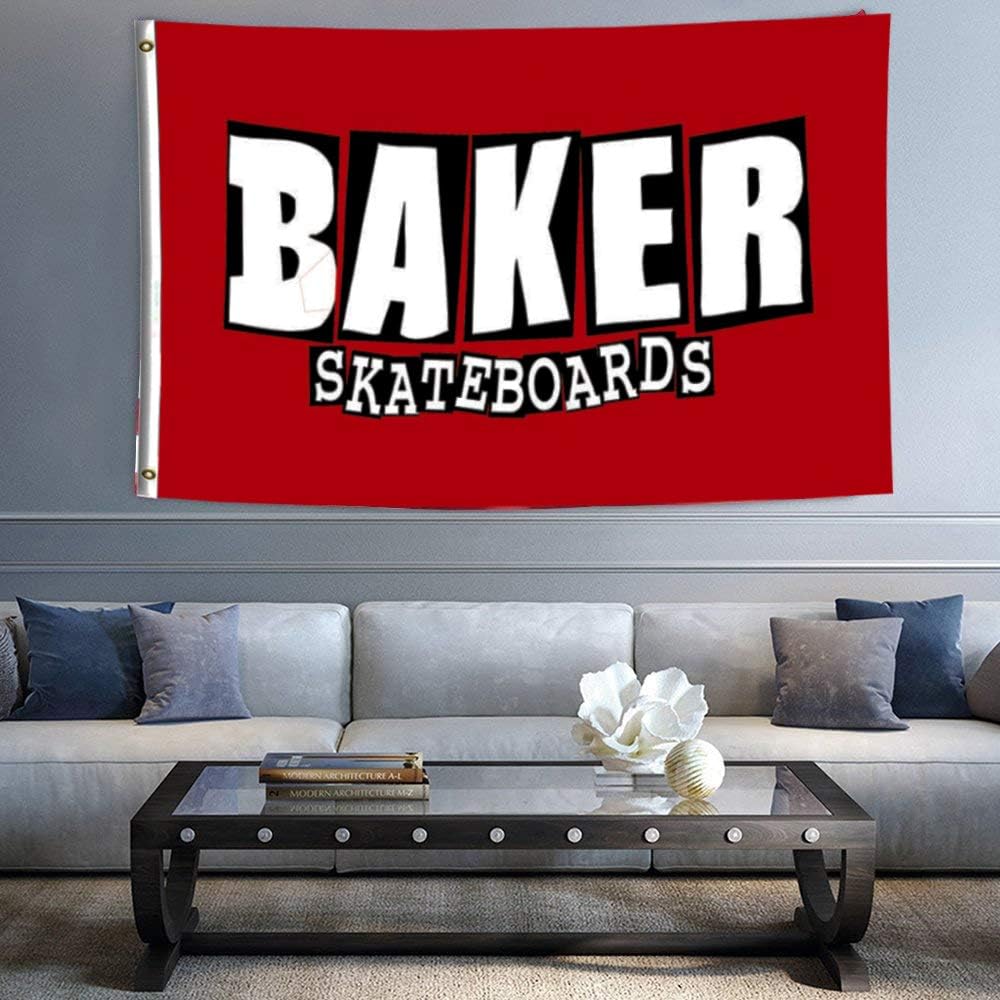 Bandera patinetas fanáticos panaderos 3x5ft color vivo