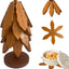 Salvamanteles madera forma árbol plegable set 4