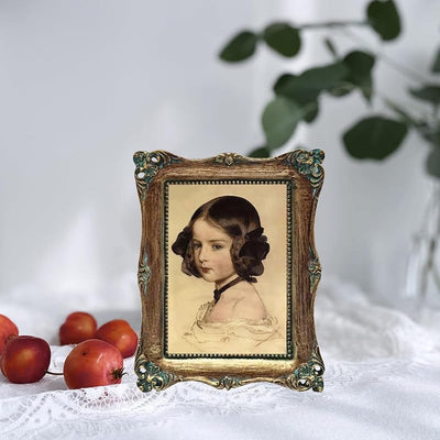 Marcos fotos vintage 2.5x3.5pulg color bronce dorado