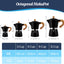 Cafetera italiana de aluminio Moka Pot 3 tazas negro