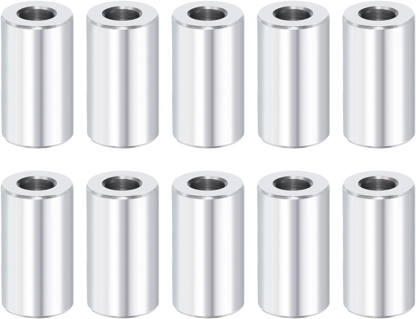 Espaciador aluminio 3/8x3/4x3/4 pulg redondo sin roscar