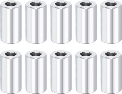 Espaciador aluminio 3/8x3/4x3/4 pulg redondo sin roscar