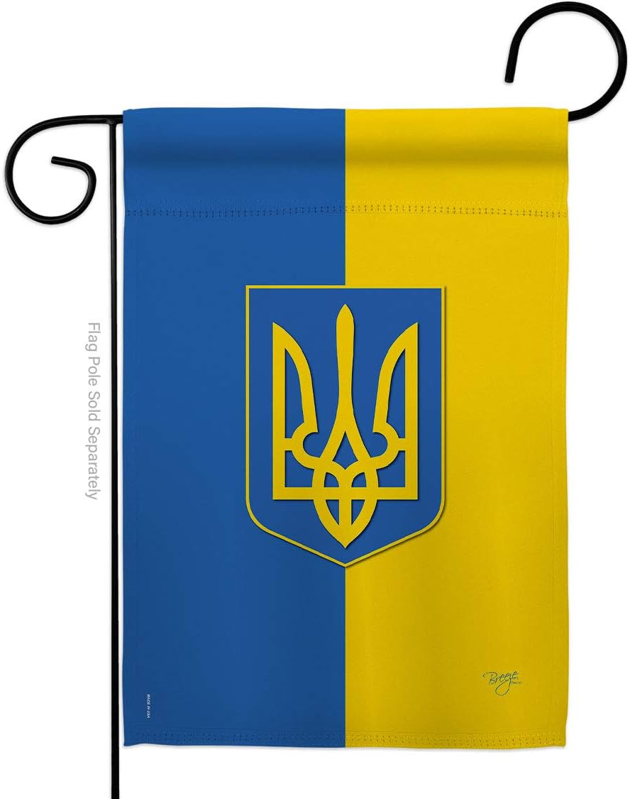 Bandera Ucrania jardín decoración casa doble cara