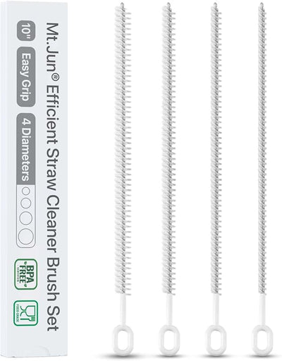 Set 4 cepillos limpiadores popote 10pulg 4 diámetros resistente
