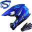 Casco motocross adulto Storm HF803 pack azul
