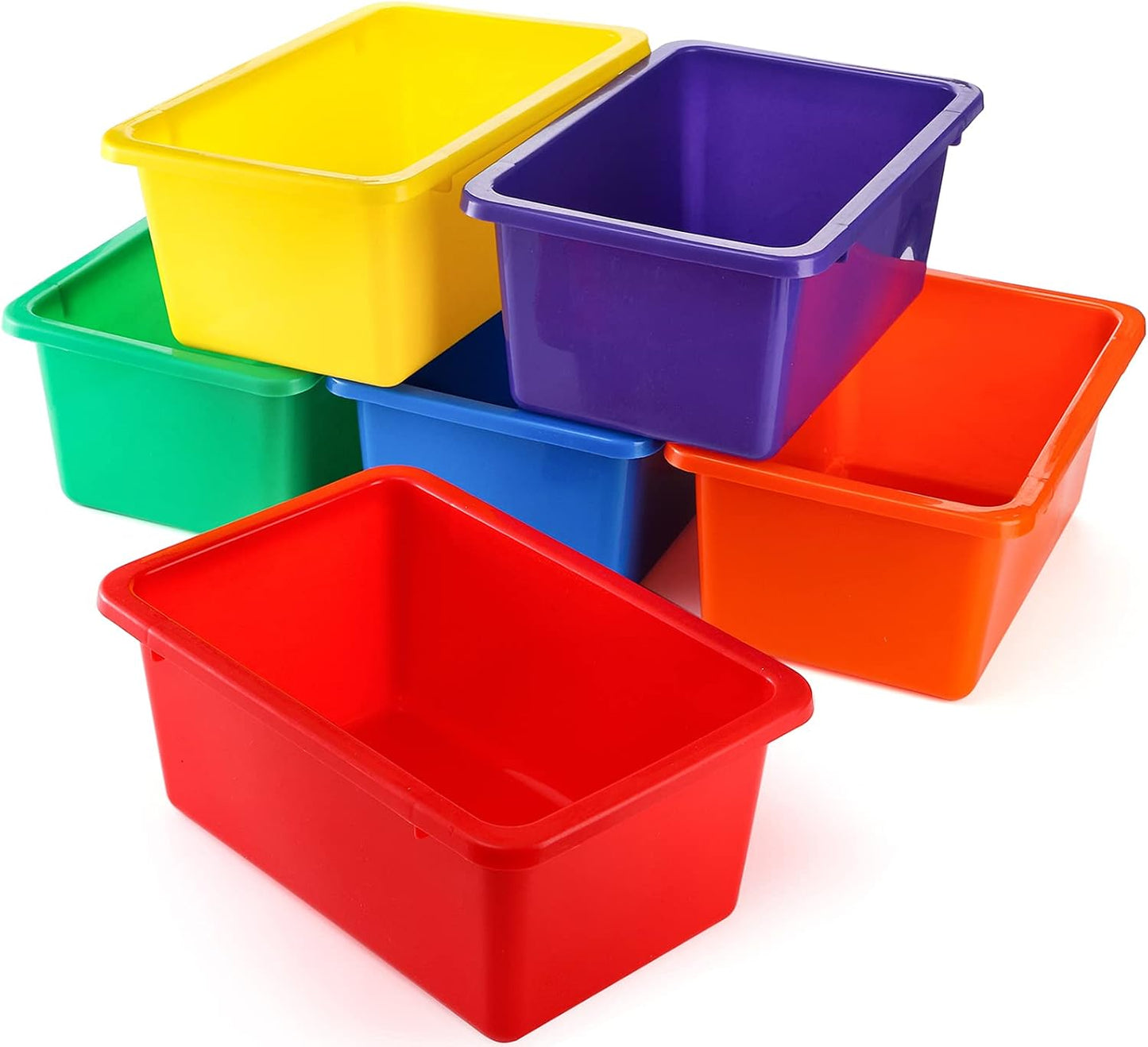 6 Pzas Cubos Almacenamiento Plástico Apilables Hogar