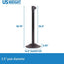 Soporte cordón retráctil 7.5ft pack 6 cinturón negro