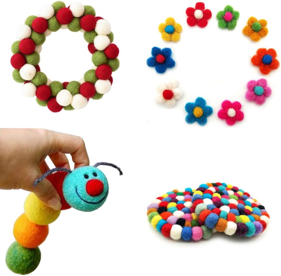 Bolas fieltro lana 1.18" pompones manualidades decoración
