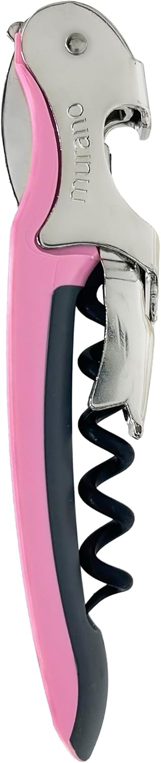 Sacacorchos Murano suave tacto espiral antiadherente rosa