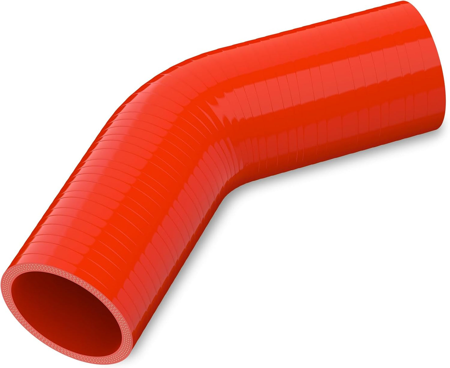 Acoplador codo 45 grados silicona 4 capas 2.25pulg