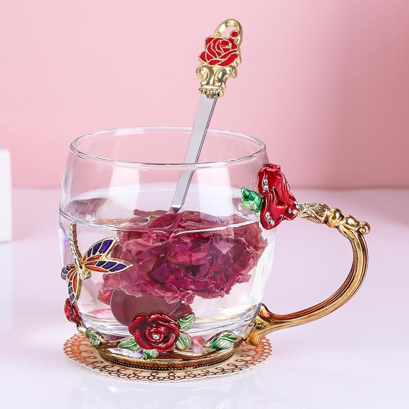 Taza cristal para mamá día de la madre regalo cumpleaños mujer