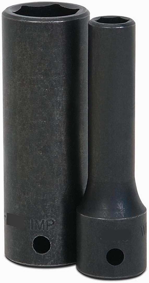 Enchufe impacto profundo 1/2 pulg 6 puntos negro industrial