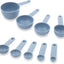 Juego tazas y cucharas medidoras con mango suave