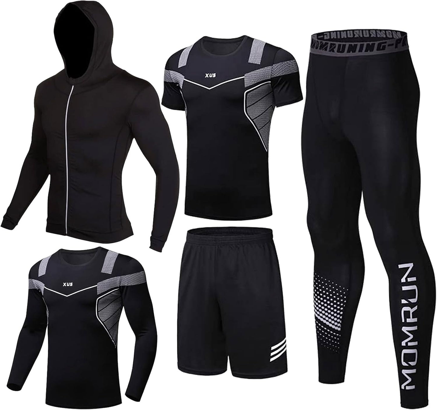 5 Pzas Ropa Gimnasio Hombre Kit Entrenamiento