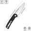 Cuchillo plegable ST126 D2 G10 clip bolsillo EDC negro