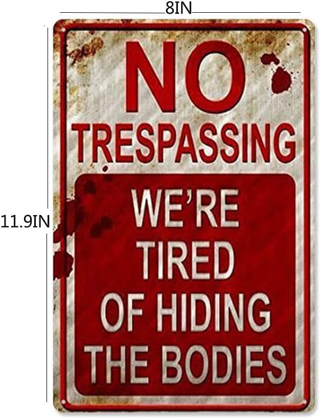 Letrero metal 8x11pulg No Trespassing