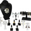 Set 12 Pzas Soporte Joyas Piel Sintética Negra